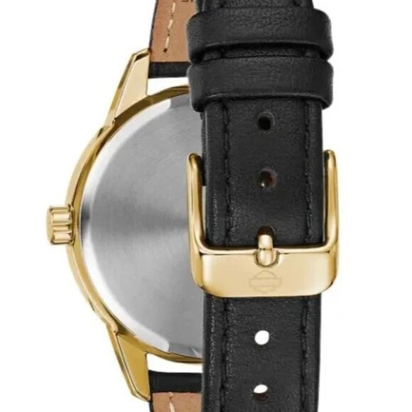 Bulova Harley Davidson Unisex Leather Band 36mm Watch, Brand New w/Tags and Box - Picture 5 of 7